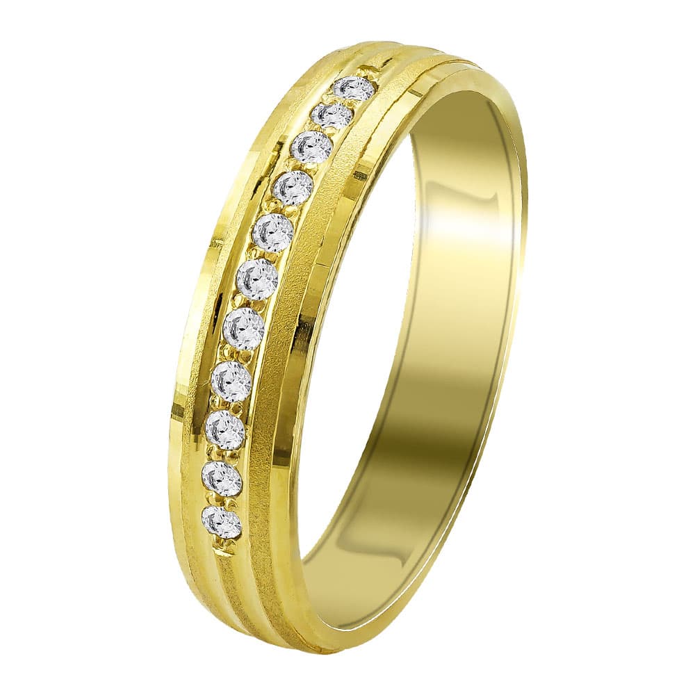 Κίτρινη Χρυσή Βέρα Γάμου WR345