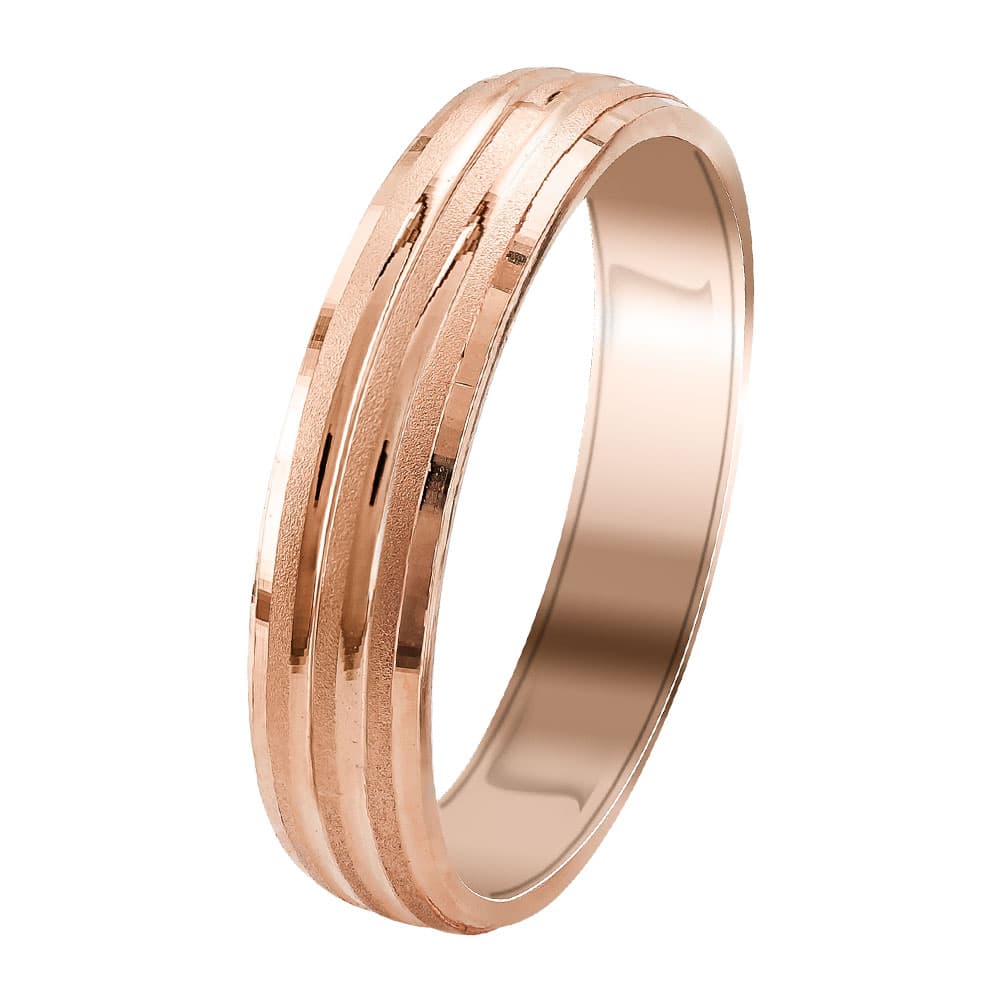 Women's Wedding Bands Gofas Rose Gold