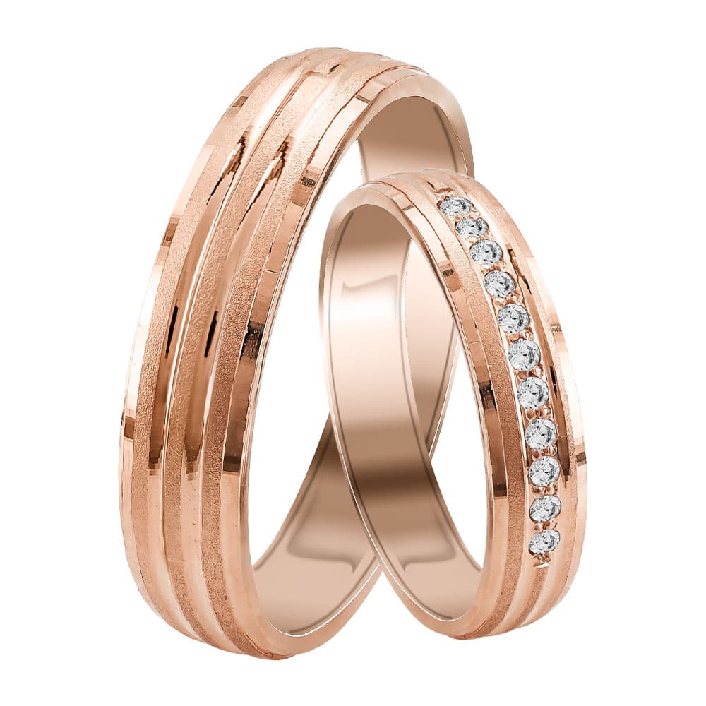 Women's Wedding Bands Gofas Rose Gold
