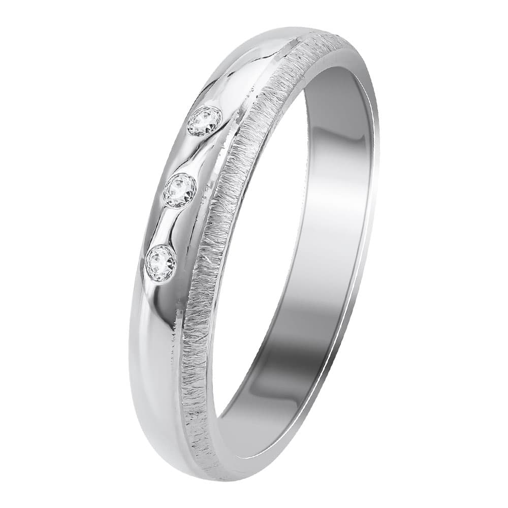 Λευκή Χρυσή Βέρα Γάμου WR346W