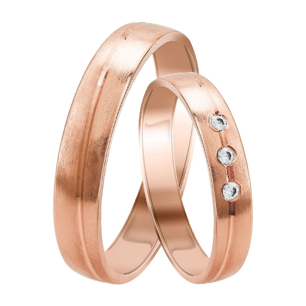 Women's Wedding Bands Gofas Rose Gold
