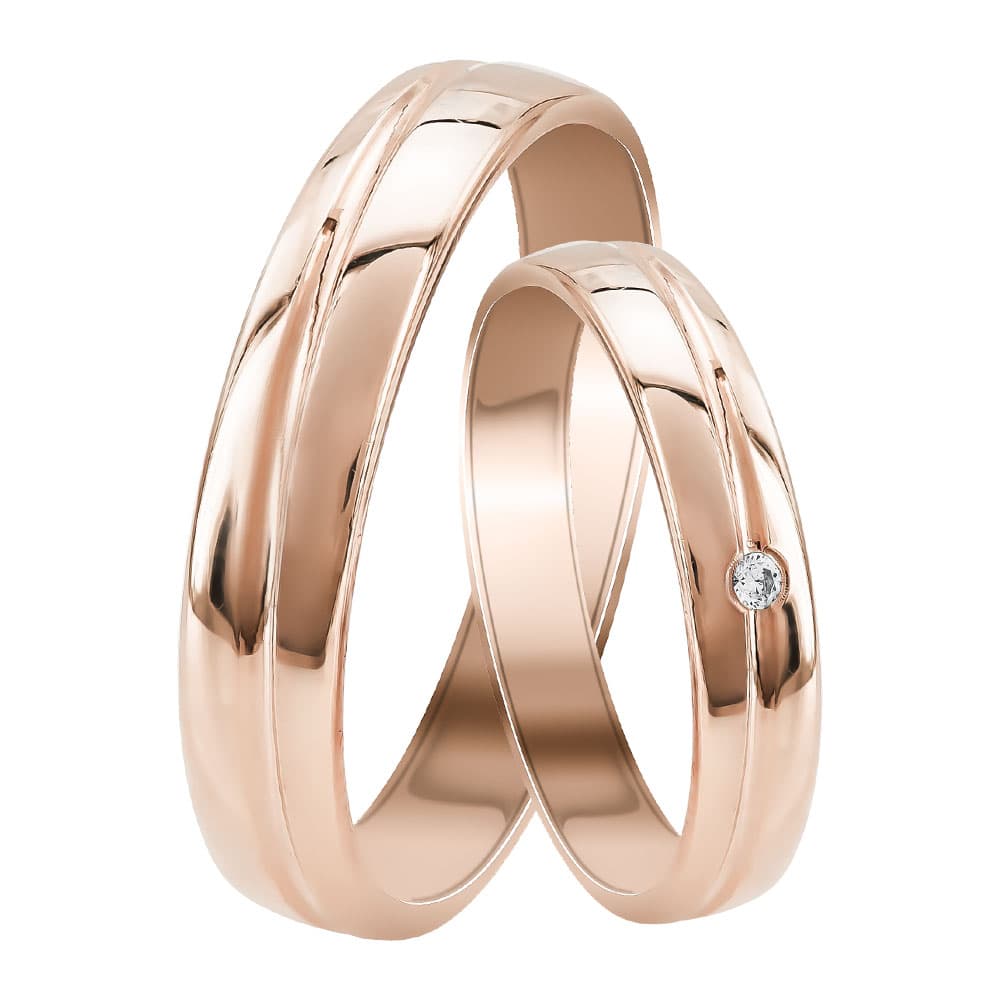 Women's Wedding Bands Gofas Rose Gold
