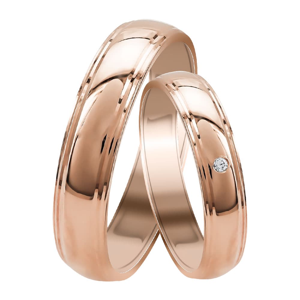 Women's Wedding Bands Gofas Rose Gold