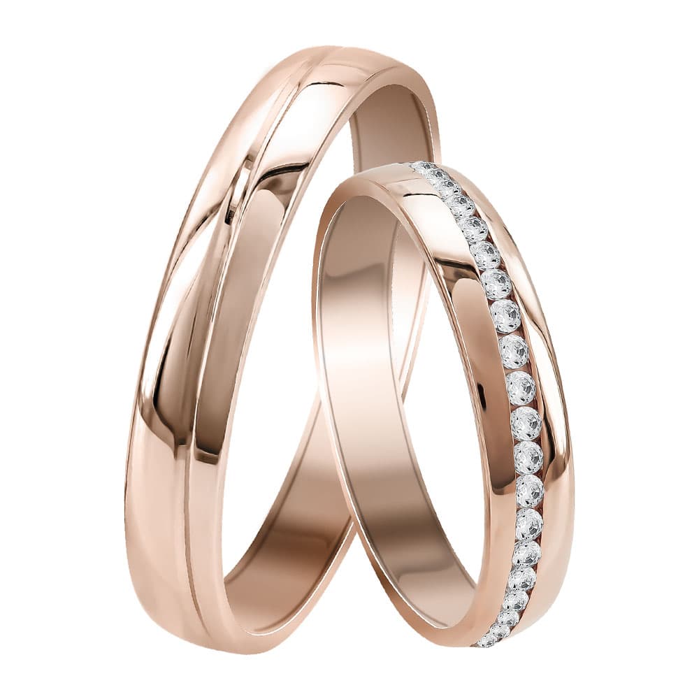 Women's Wedding Bands Gofas Rose Gold