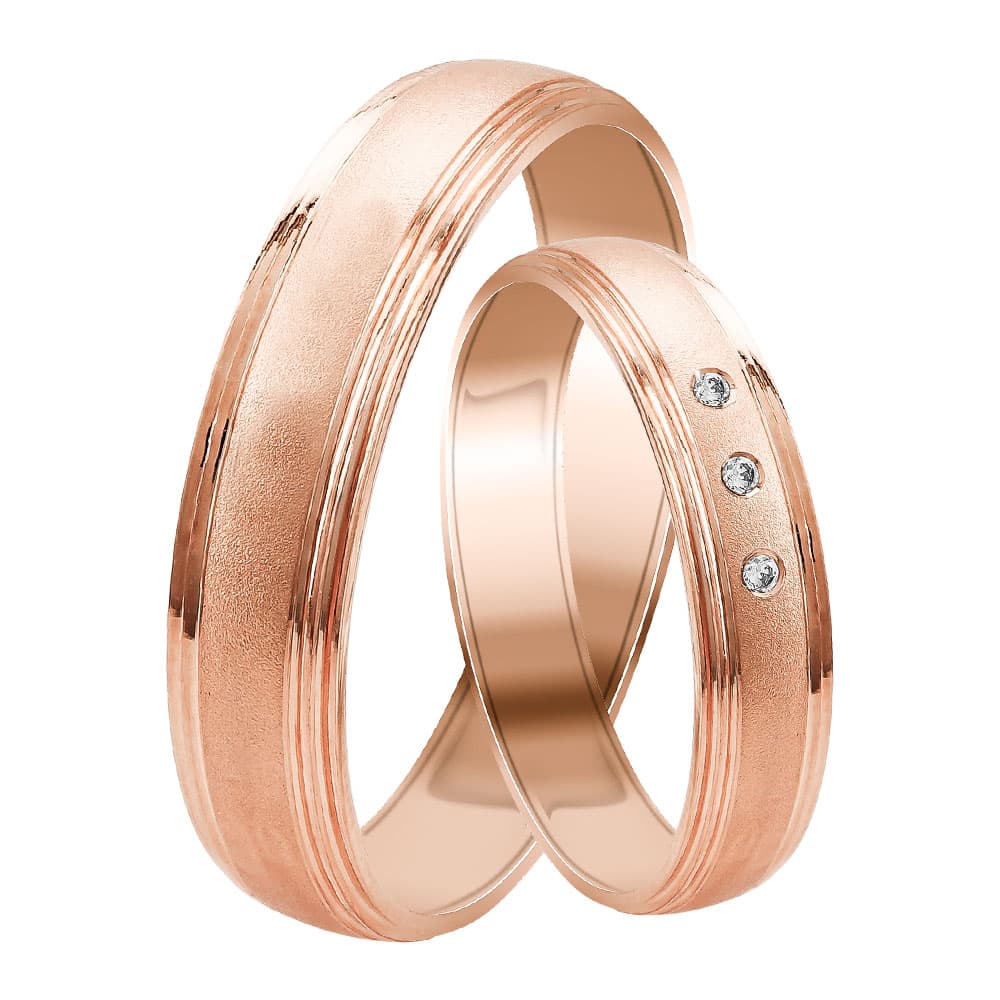 Women's Wedding Bands Gofas Rose Gold