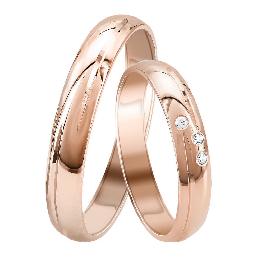 Women's Wedding Bands Gofas Rose Gold