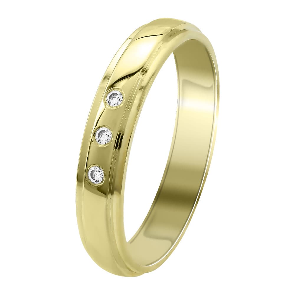 Κίτρινη Χρυσή Βέρα Γάμου WR354G