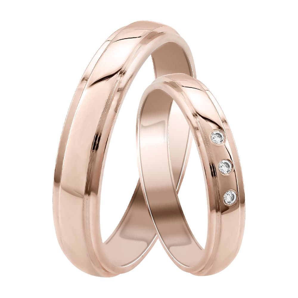 Women's Wedding Bands Gofas Rose Gold
