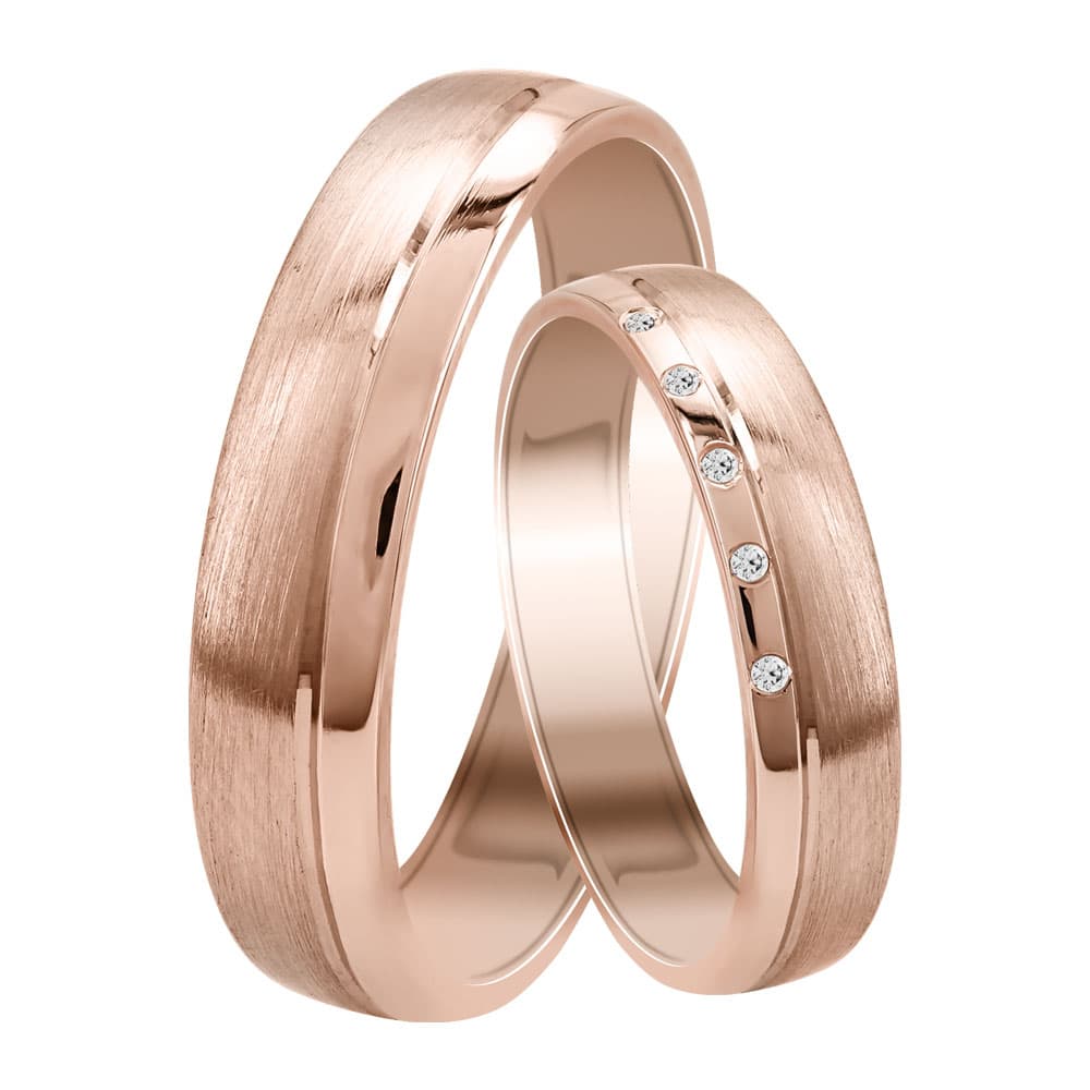 Women's Wedding Bands Gofas Rose Gold
