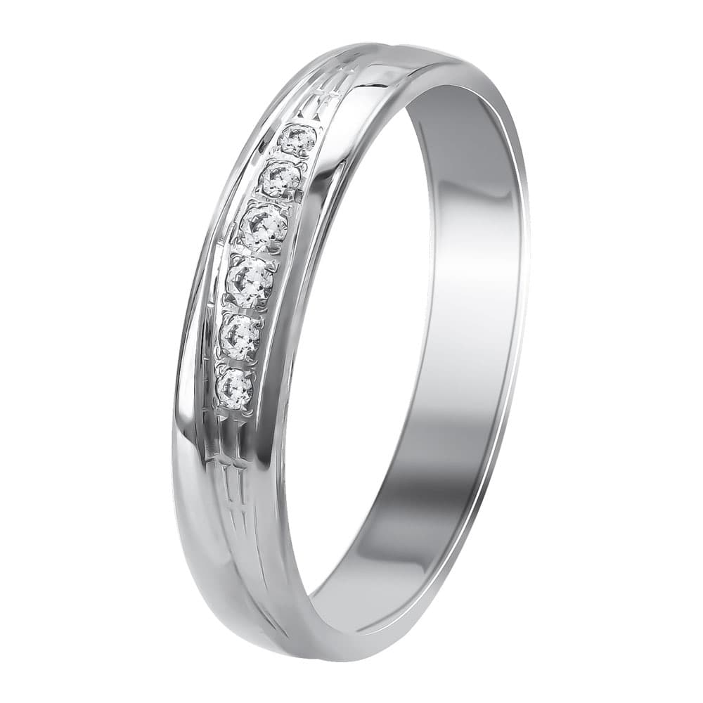 Λευκή Χρυσή Βέρα Γάμου WR356W