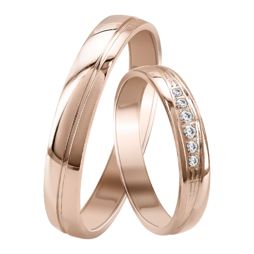 Women's Wedding Bands Gofas Rose Gold