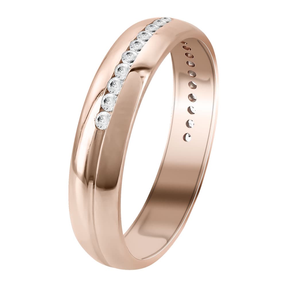 Ροζ Χρυσή Βέρα Γάμου WR357R