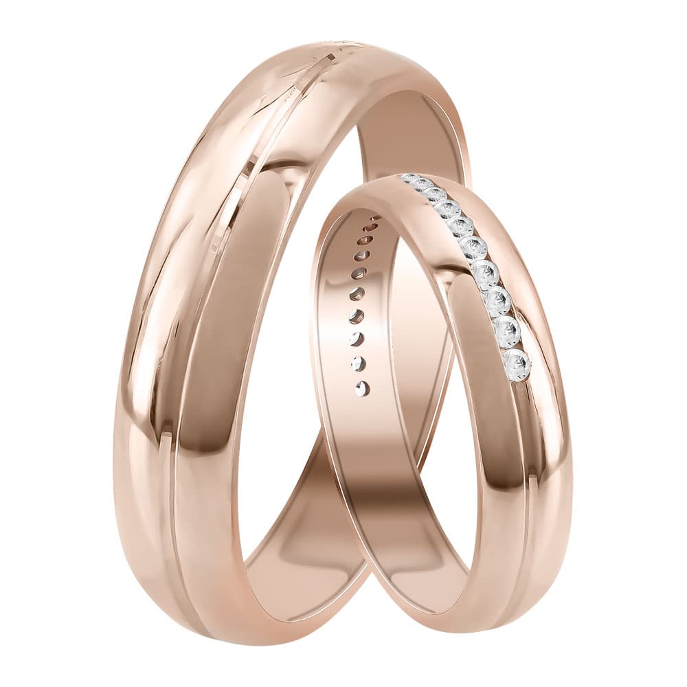 Women's Wedding Bands Gofas Rose Gold