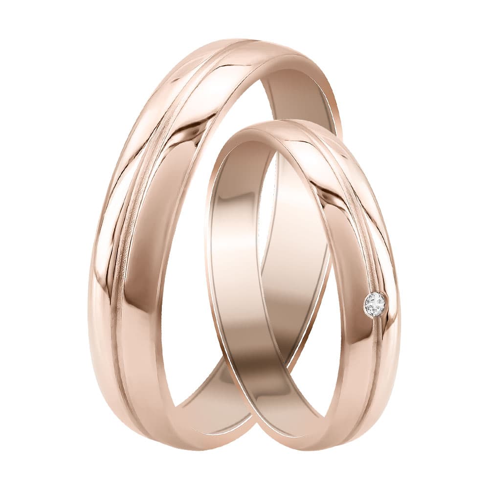 Women's Wedding Bands Gofas Rose Gold