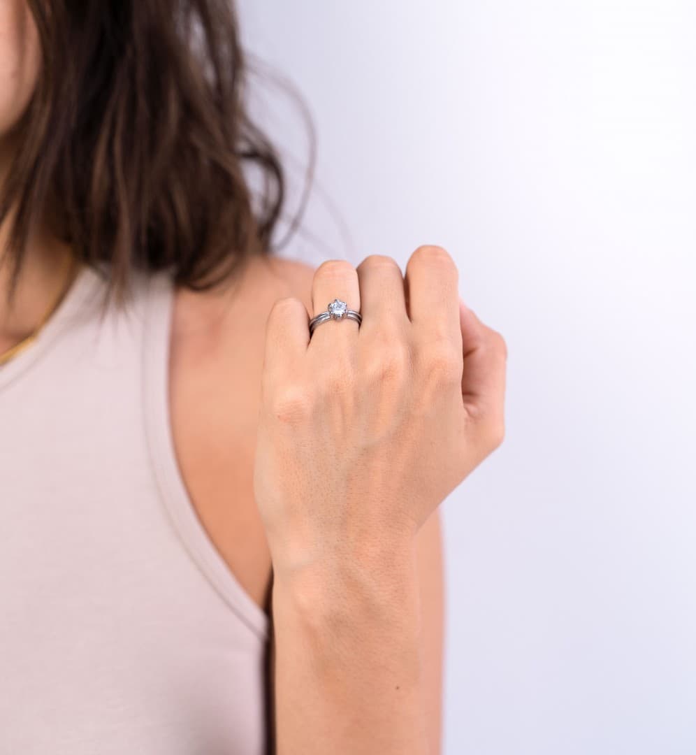 Women's Engagement Rings Gofas Silver