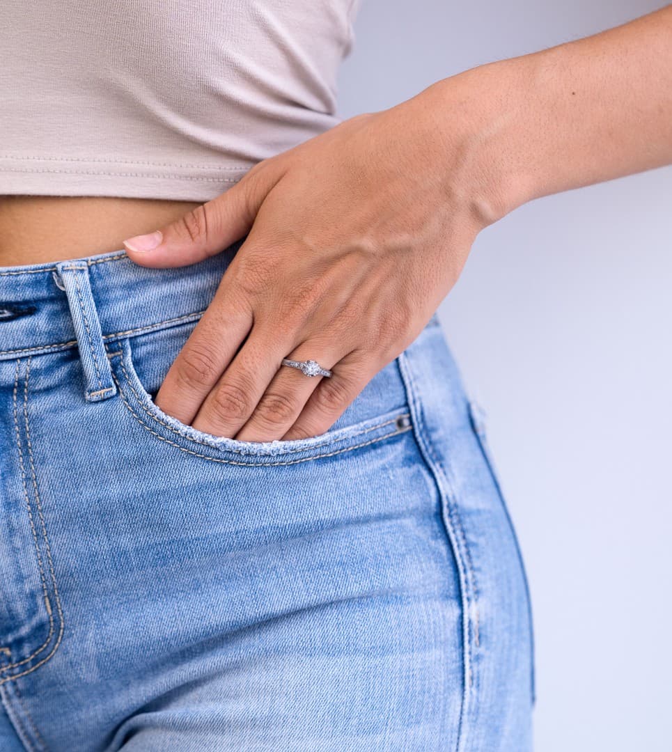 Women's Engagement Rings Gofas Silver