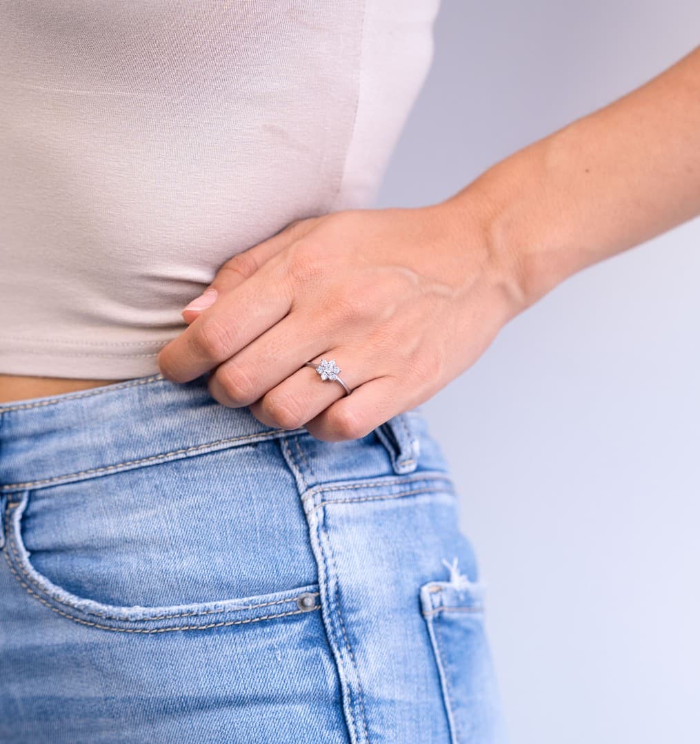 Women's Engagement Rings Gofas Silver