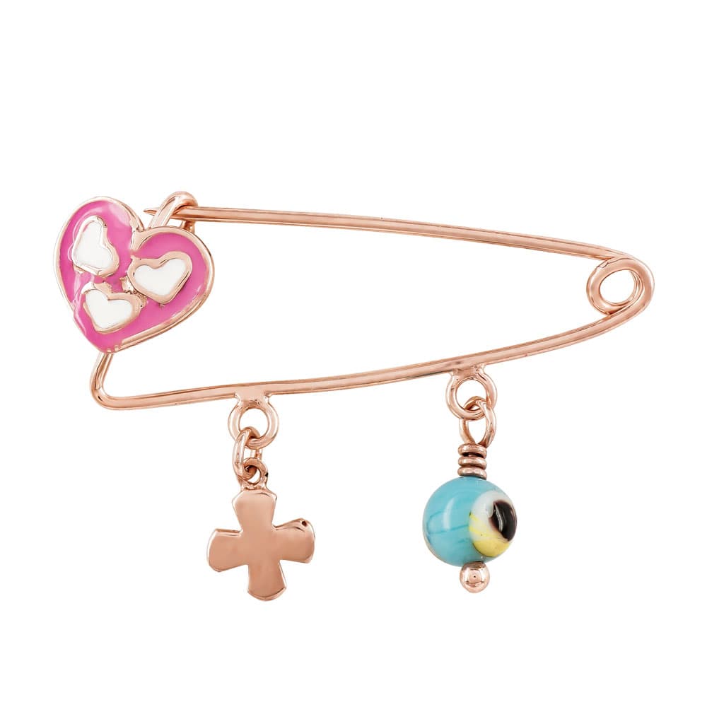 Παραμάνα Για Νεογέννητο Από Ροζ Επιχρυσωμένο Ασήμι PR571