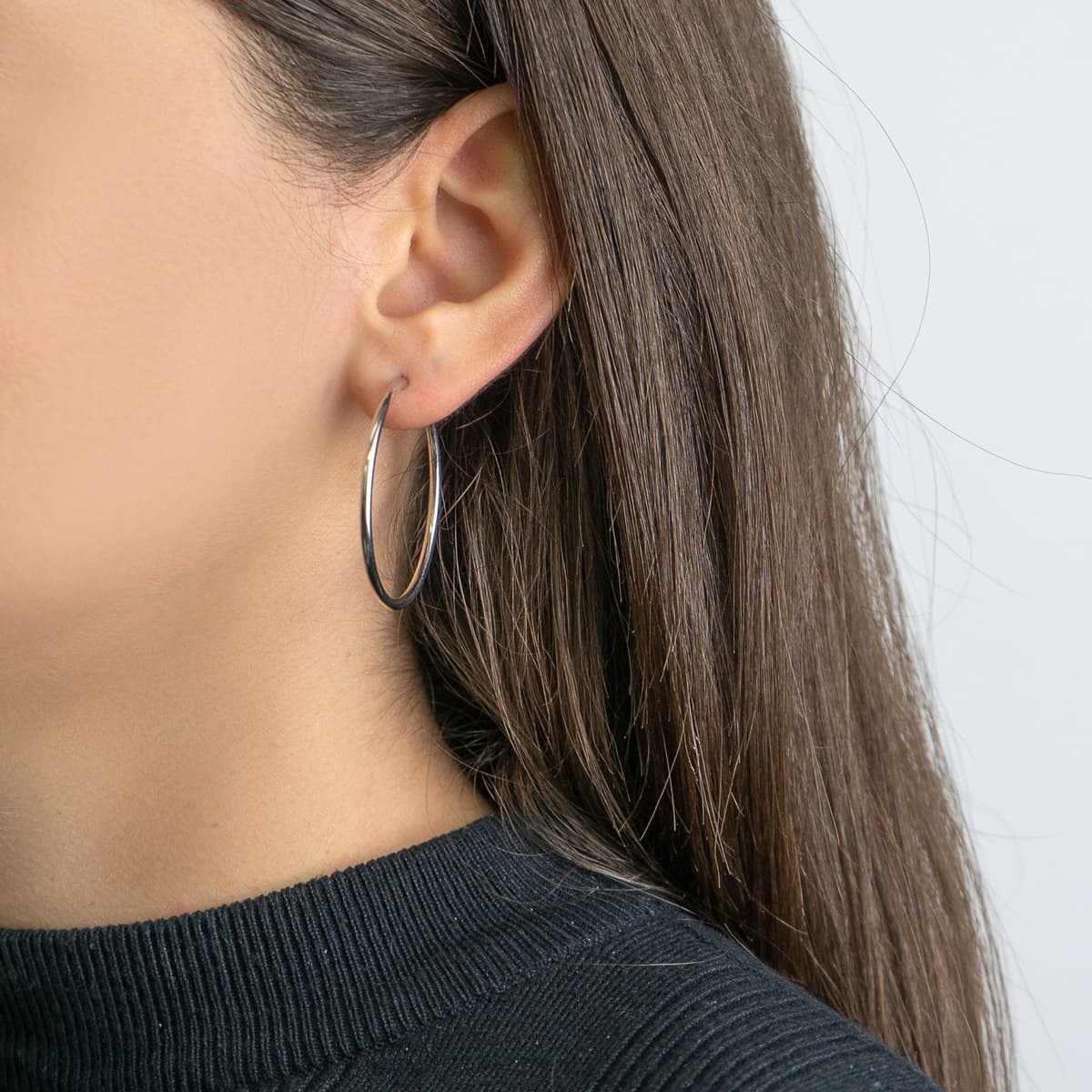 Women's Hoop Earrings Gofas Silver