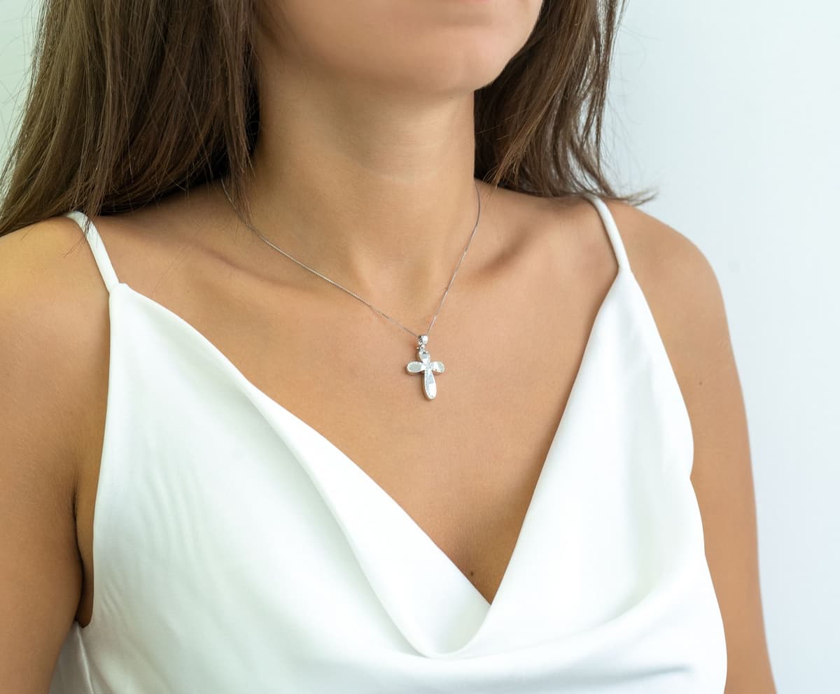 Girls' Baptism Crosses Gofas Silver