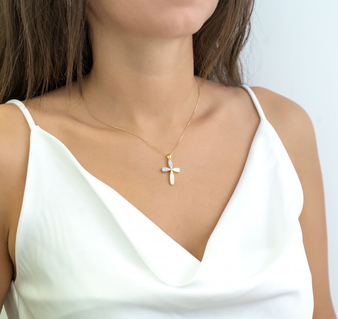 Girls' Baptism Crosses Gofas Gold