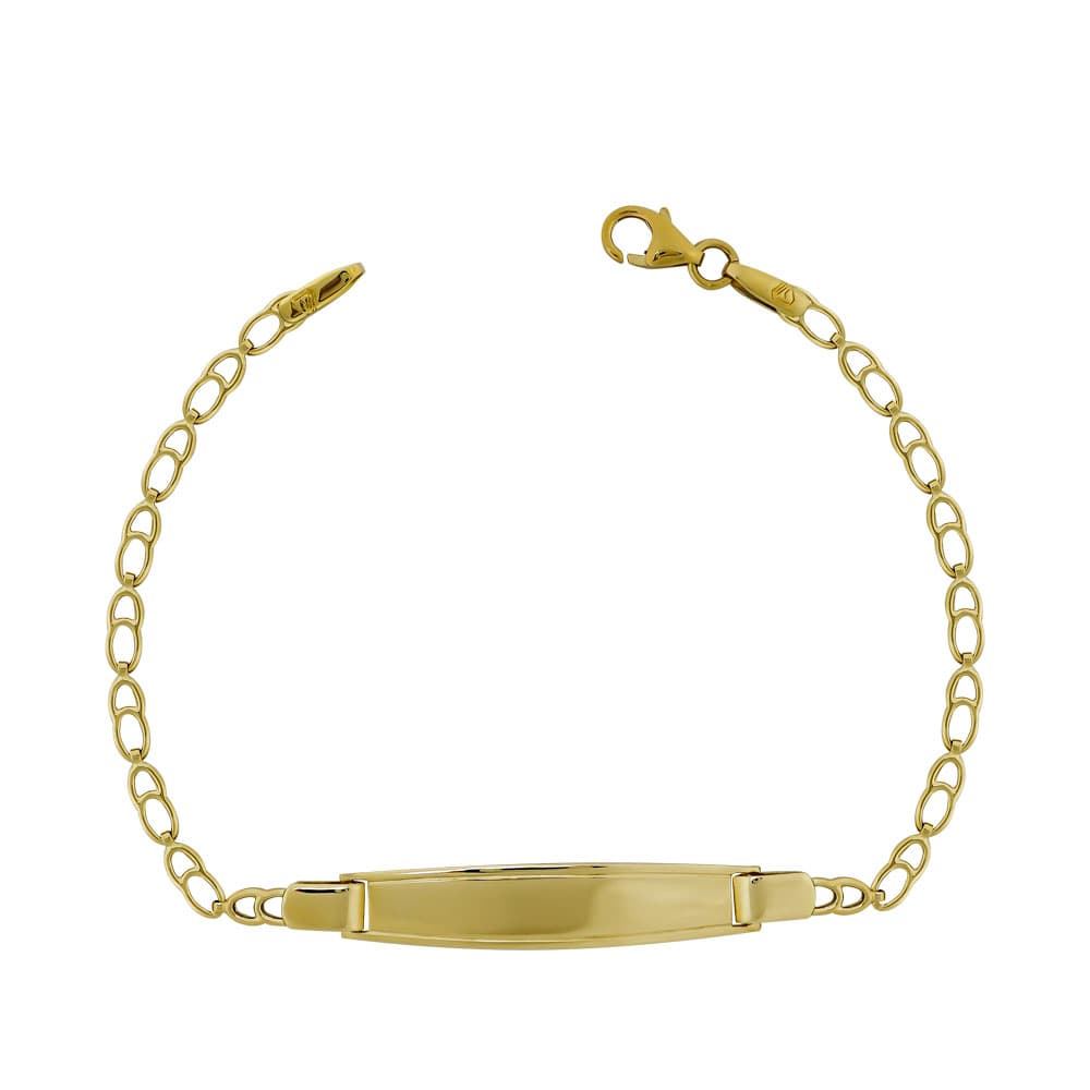 Παιδική Ταυτότητα από Κίτρινο Χρυσό Κ9 TVR460