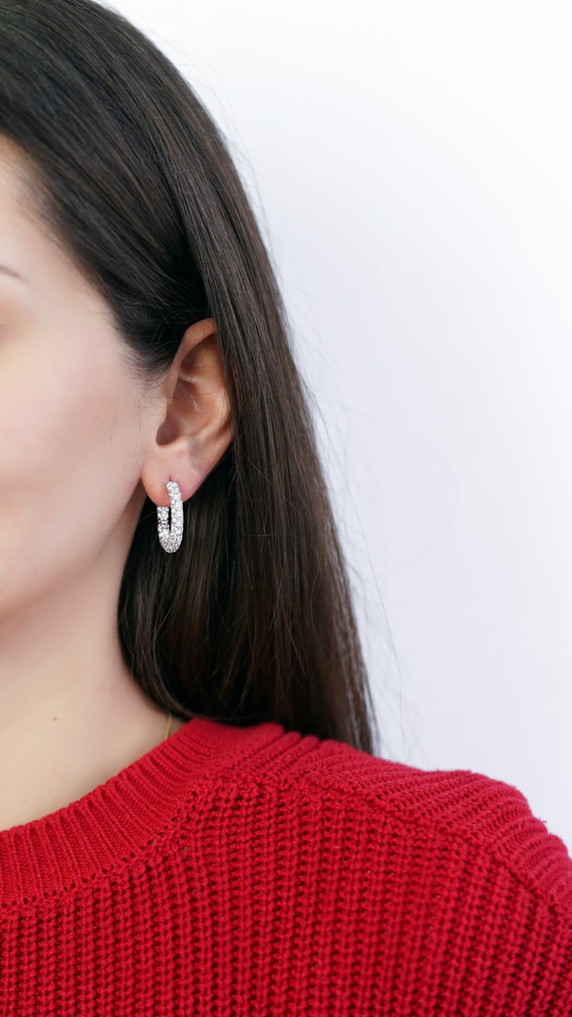 Women's Hoop Earrings Gofas Silver