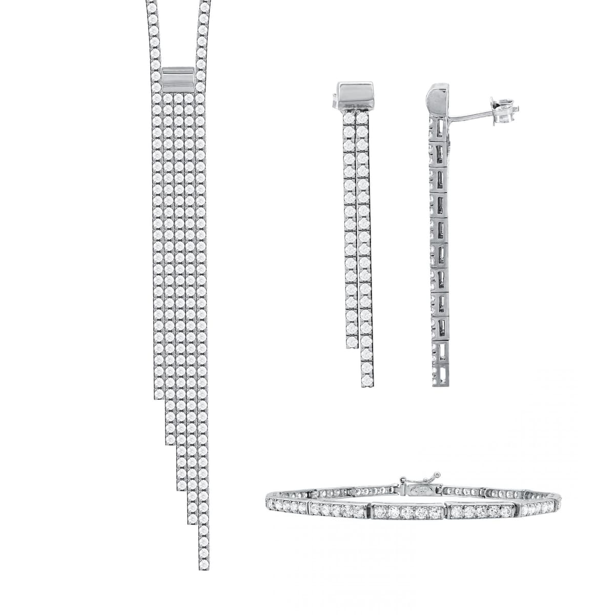 Λευκό Χρυσό Σετ 14 Καρατίων SET238