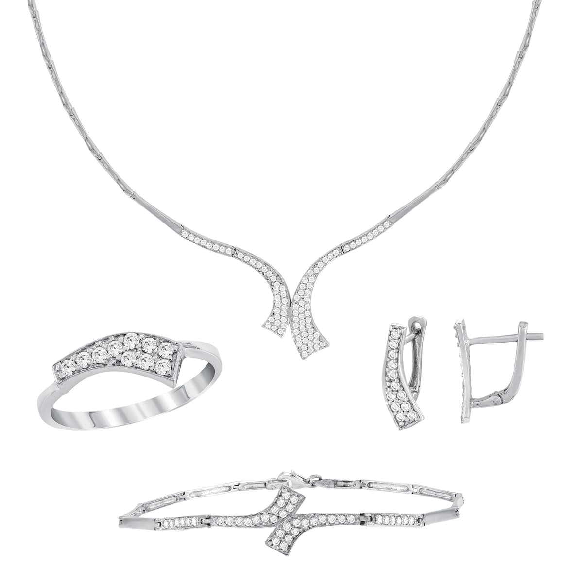 Λευκό Χρυσό Σετ 14 Καρατίων SET243