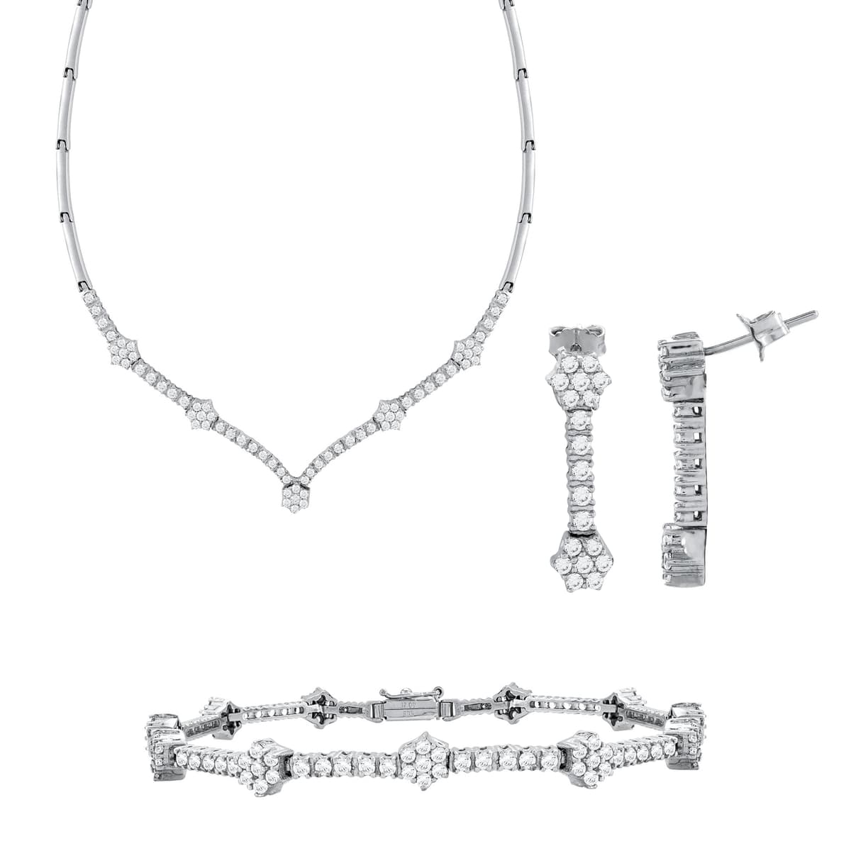 Λευκό Χρυσό Σετ 14 Καρατίων SET244