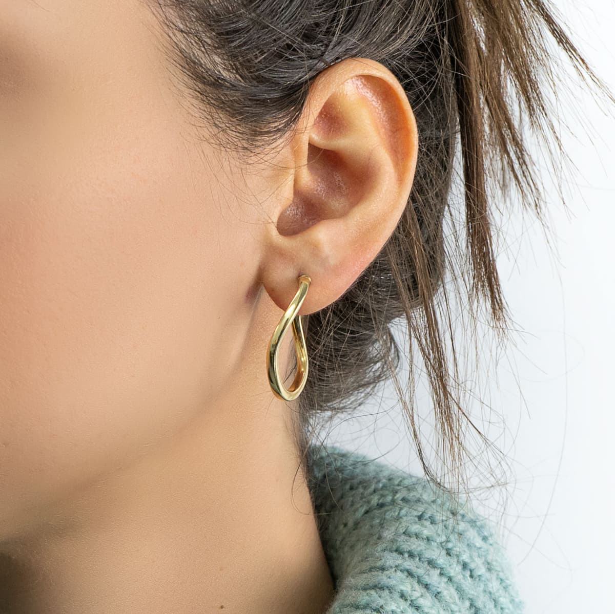 Women's Hoop Earrings Gofas Gold