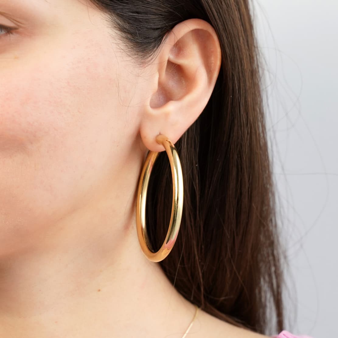 Women's Hoop Earrings Gofas Gold