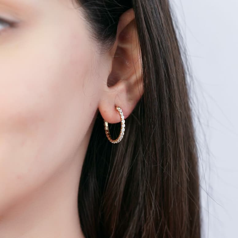 Women's Hoop Earrings Gofas Gold