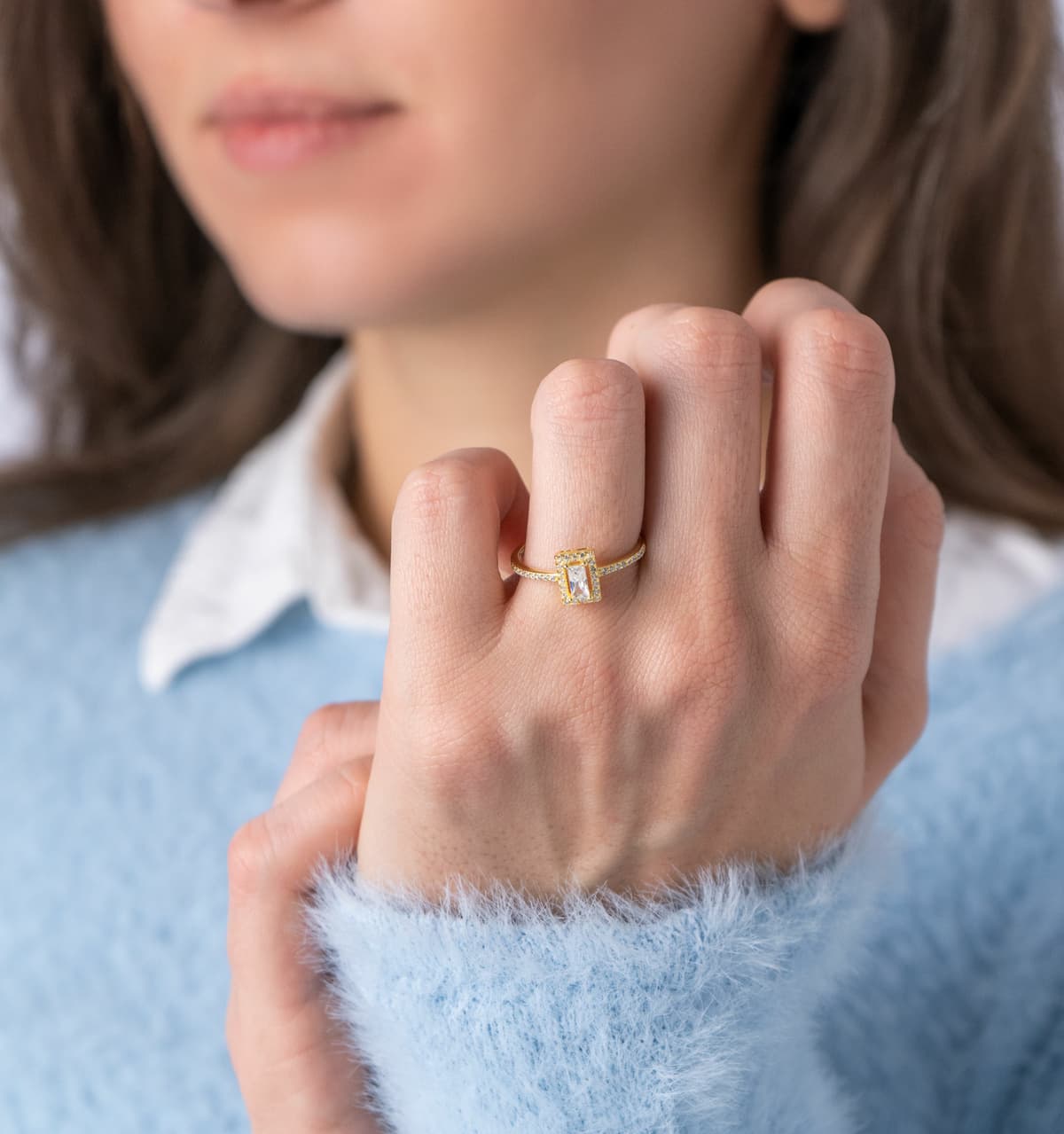 Women's Engagement Rings Gofas Silver