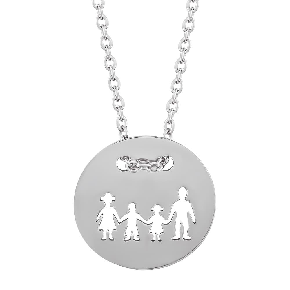 Μενταγιόν Κύκλος Οικογένεια Από Ασήμι M516