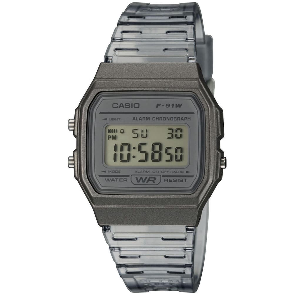 CASIO Collection Grey Rubber Strap F-91WS-8EF