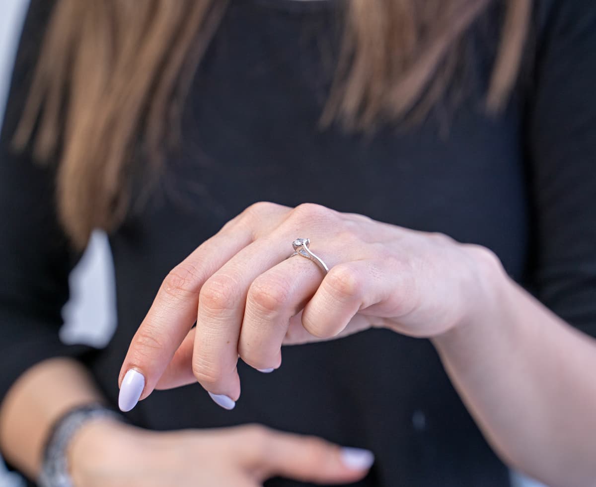 Women's Engagement Rings Gofas Silver