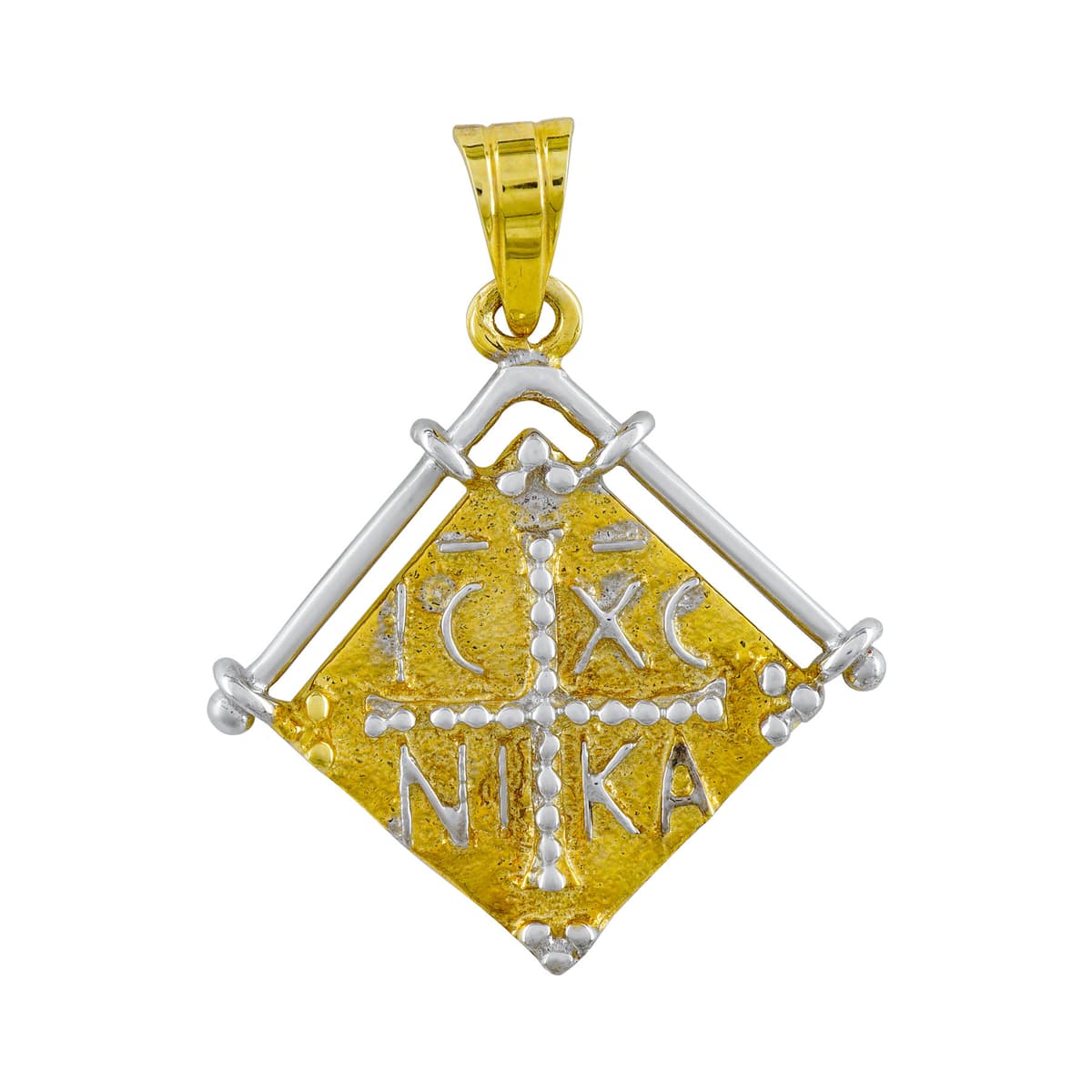 Κωνσταντινάτο Από Δίχρωμο Χρυσό 14 Καρατίων KN307