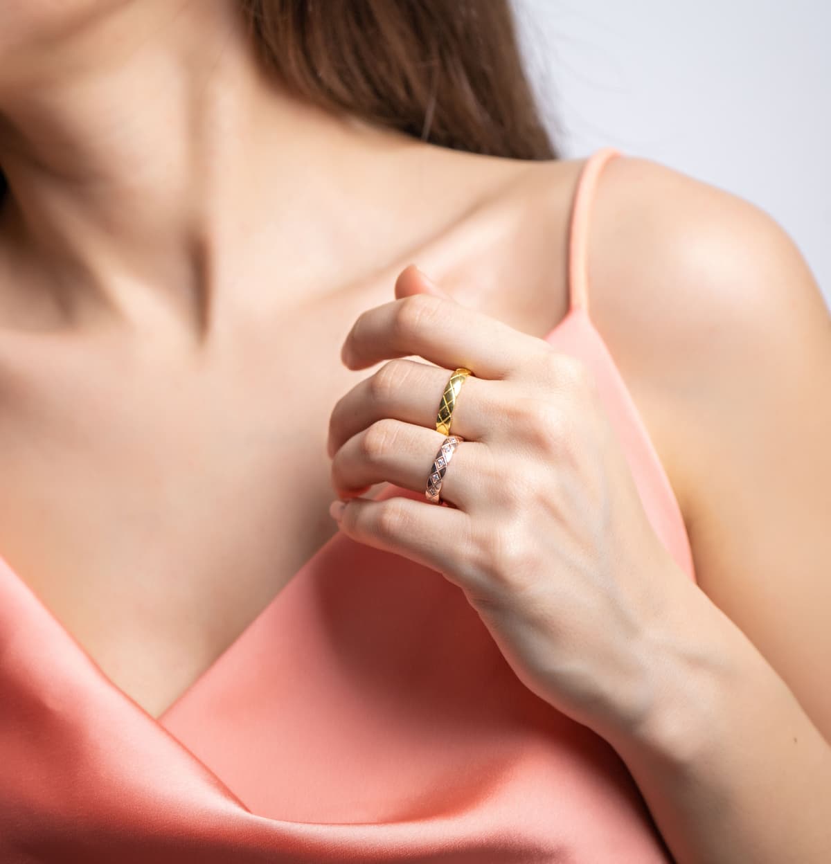 Women's Wedding Bands Gofas Rose Gold