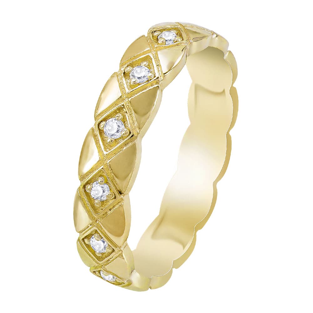 Κίτρινη Χρυσή Βέρα Γάμου WR359