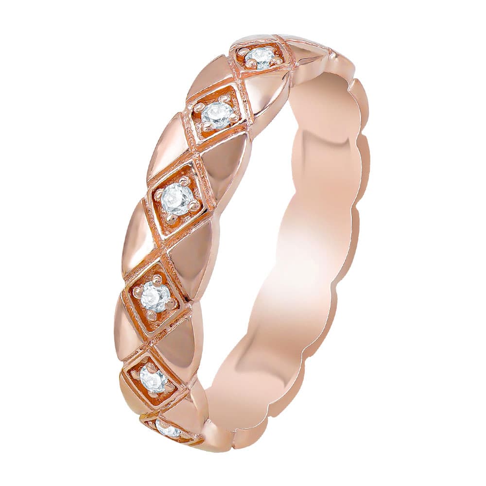 Ροζ Χρυσή Βέρα Γάμου WR359R