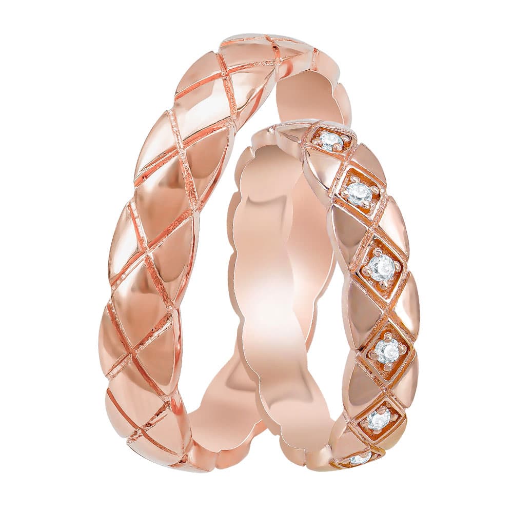 Women's Wedding Bands Gofas Rose Gold
