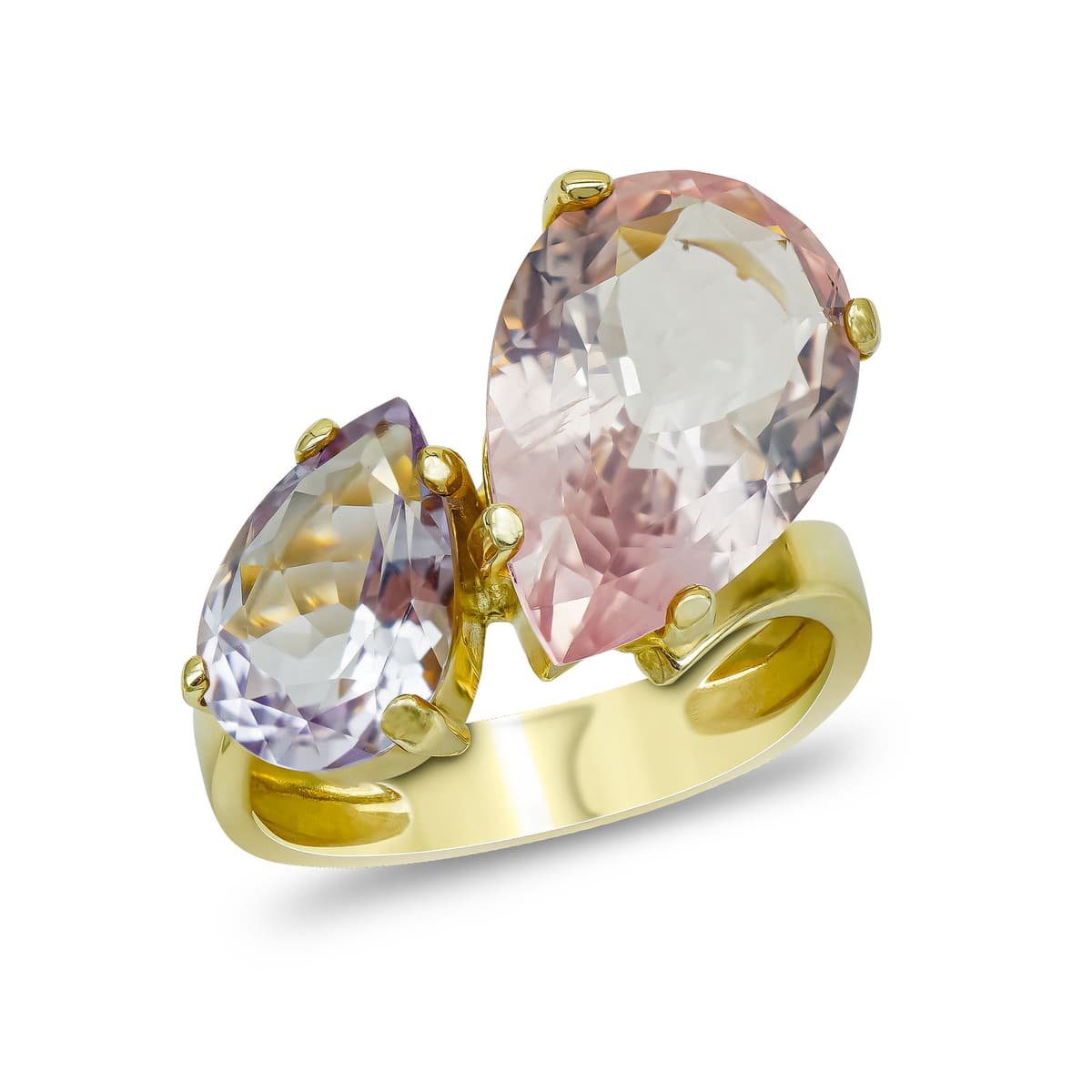 Χειροποίητο Δαχτυλίδι με Oρυκτές Πέτρες απο Κίτρινο Χρυσό 14 Καρατίων DX1253