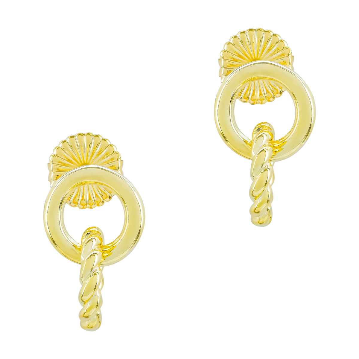 Luxenter Σκουλαρίκια Κυκλάκια Από Επιχρυσωμένο Ασήμι SK1716