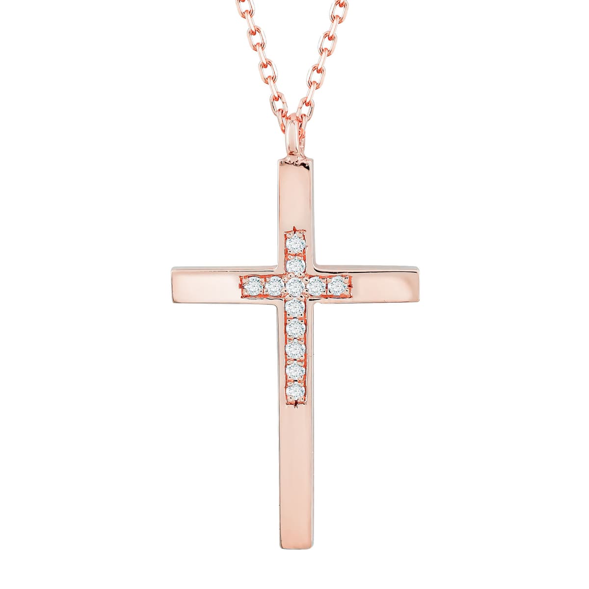 Girls' Baptism Crosses Gofas Rose Gold