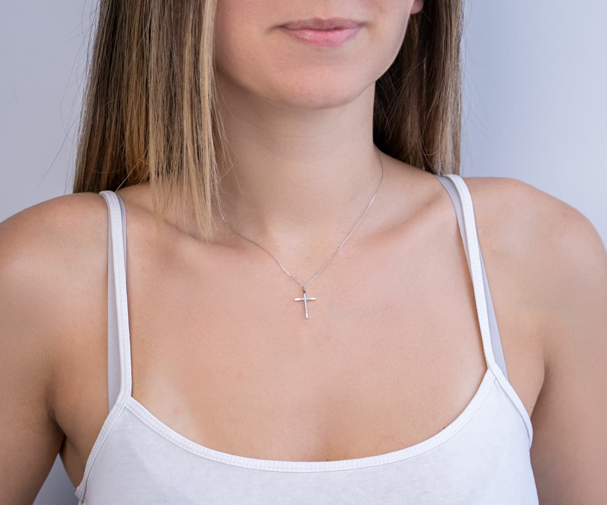 Girls' Baptism Crosses Gofas Silver