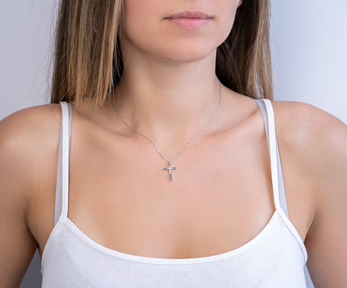 Girls' Baptism Crosses Gofas Silver