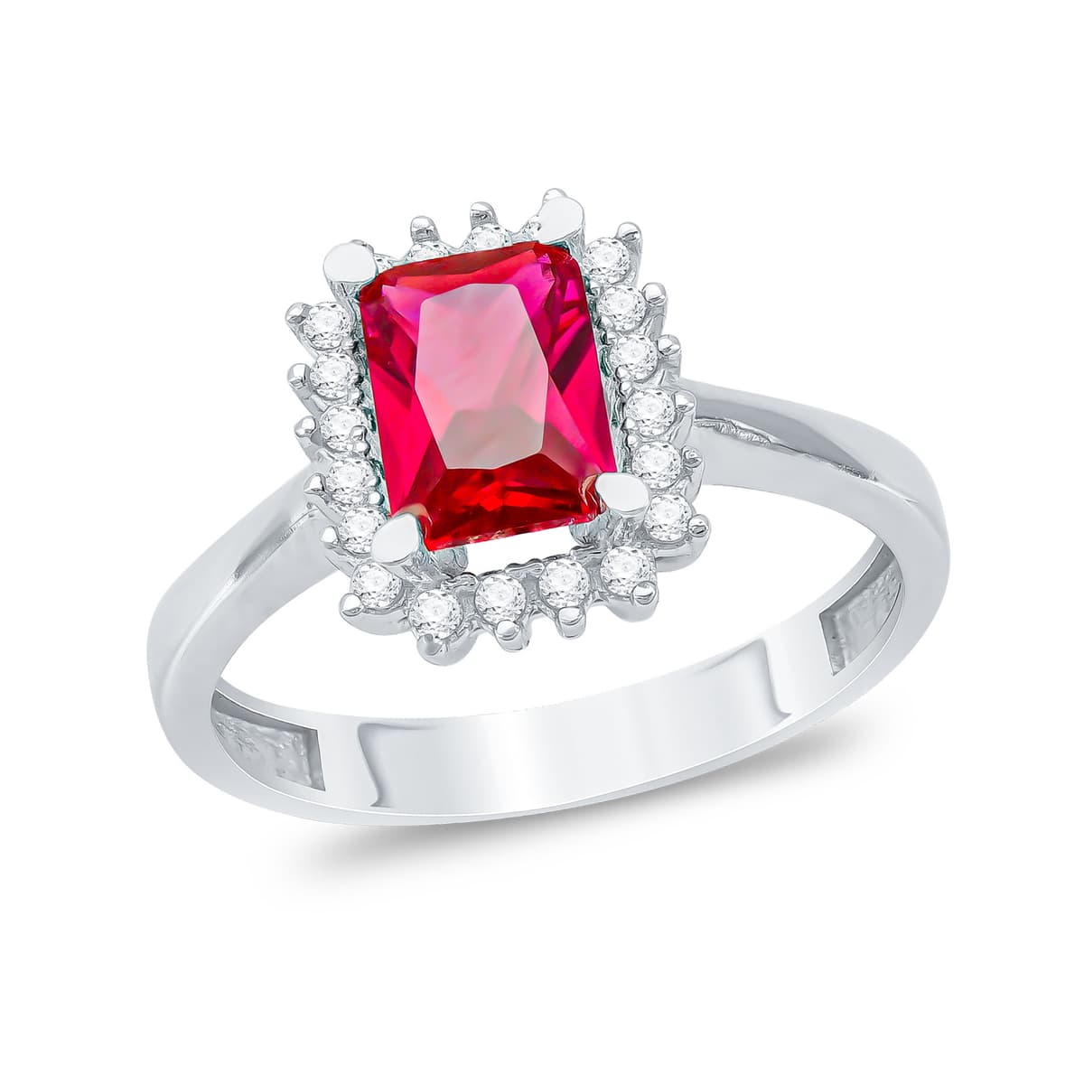 Moνόπετρο Δαχτυλίδι απο Λευκό Χρυσό 14 Καρατίων DX2510