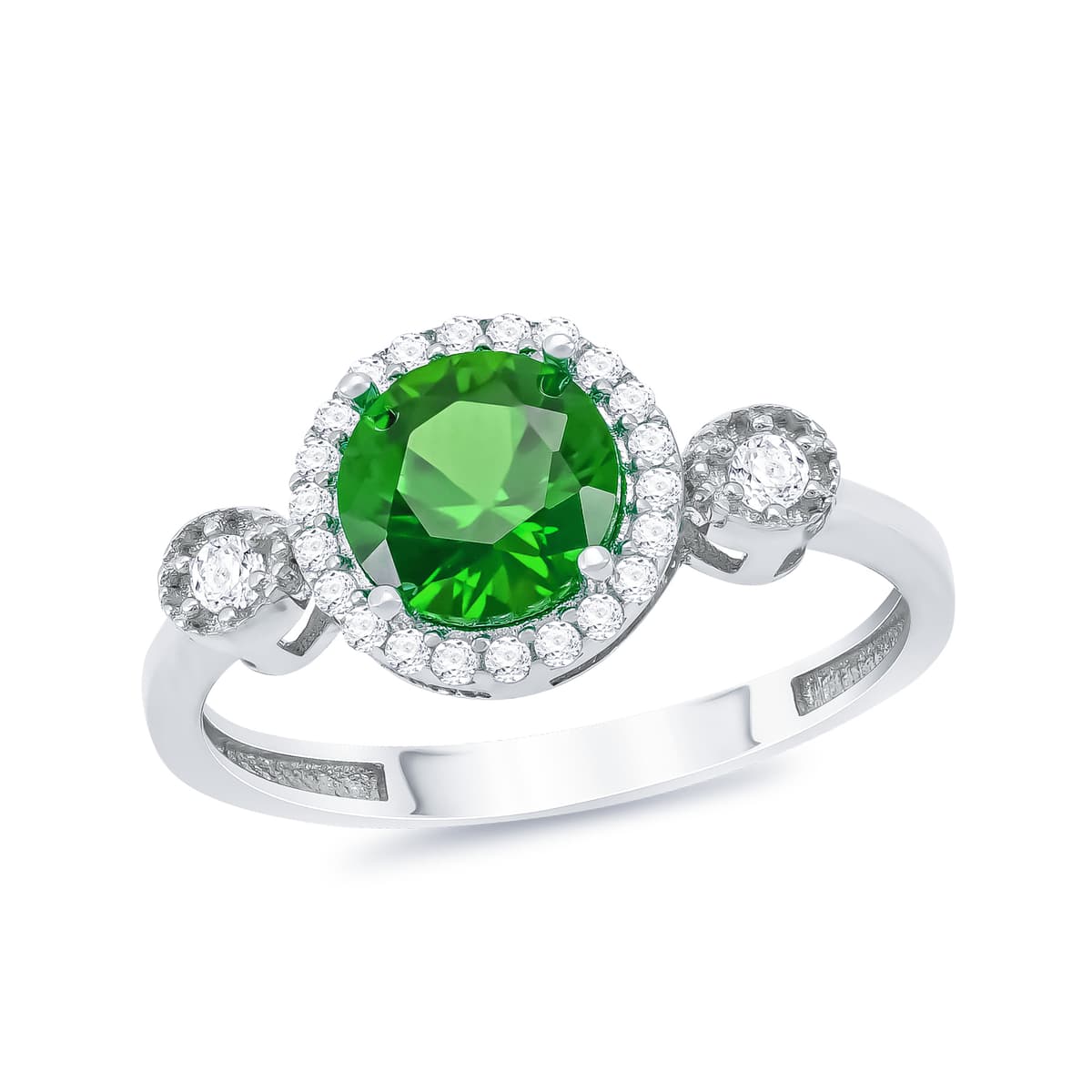 Μονόπετρο Δαχτυλίδι απο Λευκό Χρυσό 14 Καρατίων DX112592