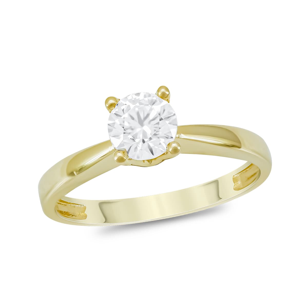 Μονόπετρο Δαχτυλίδι απο Κίτρινο Χρυσό 14 Καρατίων DX117716